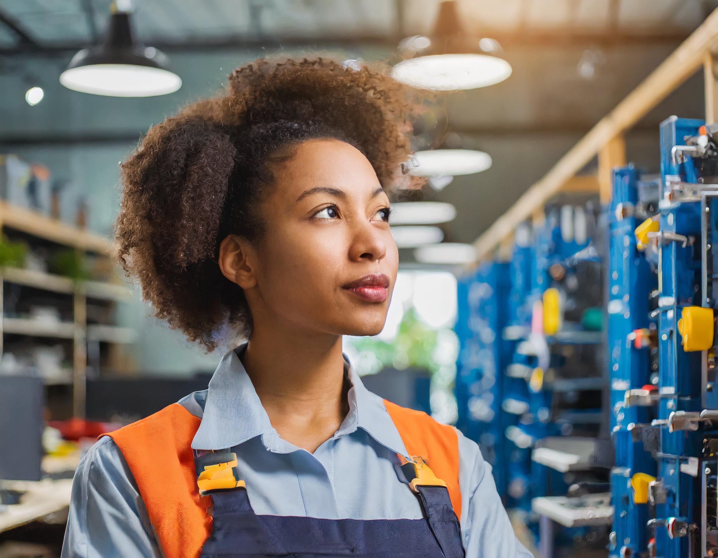 Anna Weber, betriebswirtschaftliche Spezialistin, im Büro